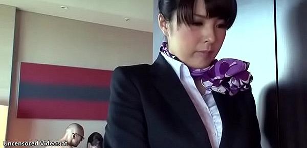  Japanese flight attendants meeting their horny boss